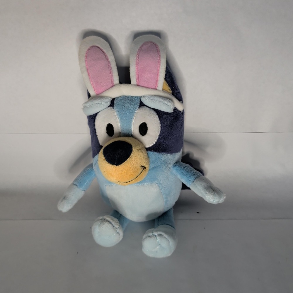 Dan Dee Bluey Bunny Ears Small Plush Stuffed Toy Blue Dog Cartoon 2018